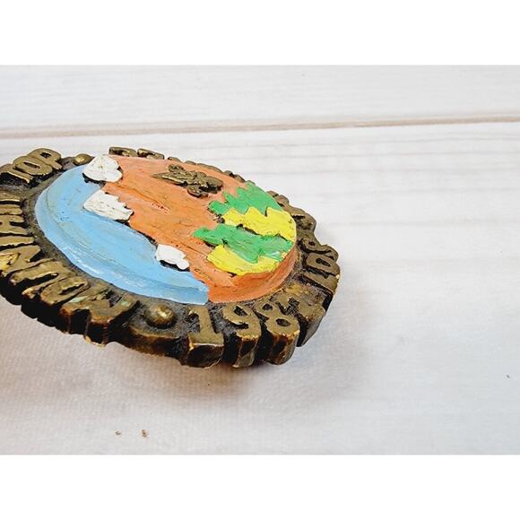 Vintage Boy Scout LDS High On The Mountain Top Patch & Neckerchief Slide 1982 - Picture 10 of 15